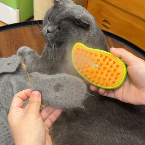 Electric Pet Grooming Brush | Soft Silicone Dog Comb with Water Spray | Hair Removal Tool