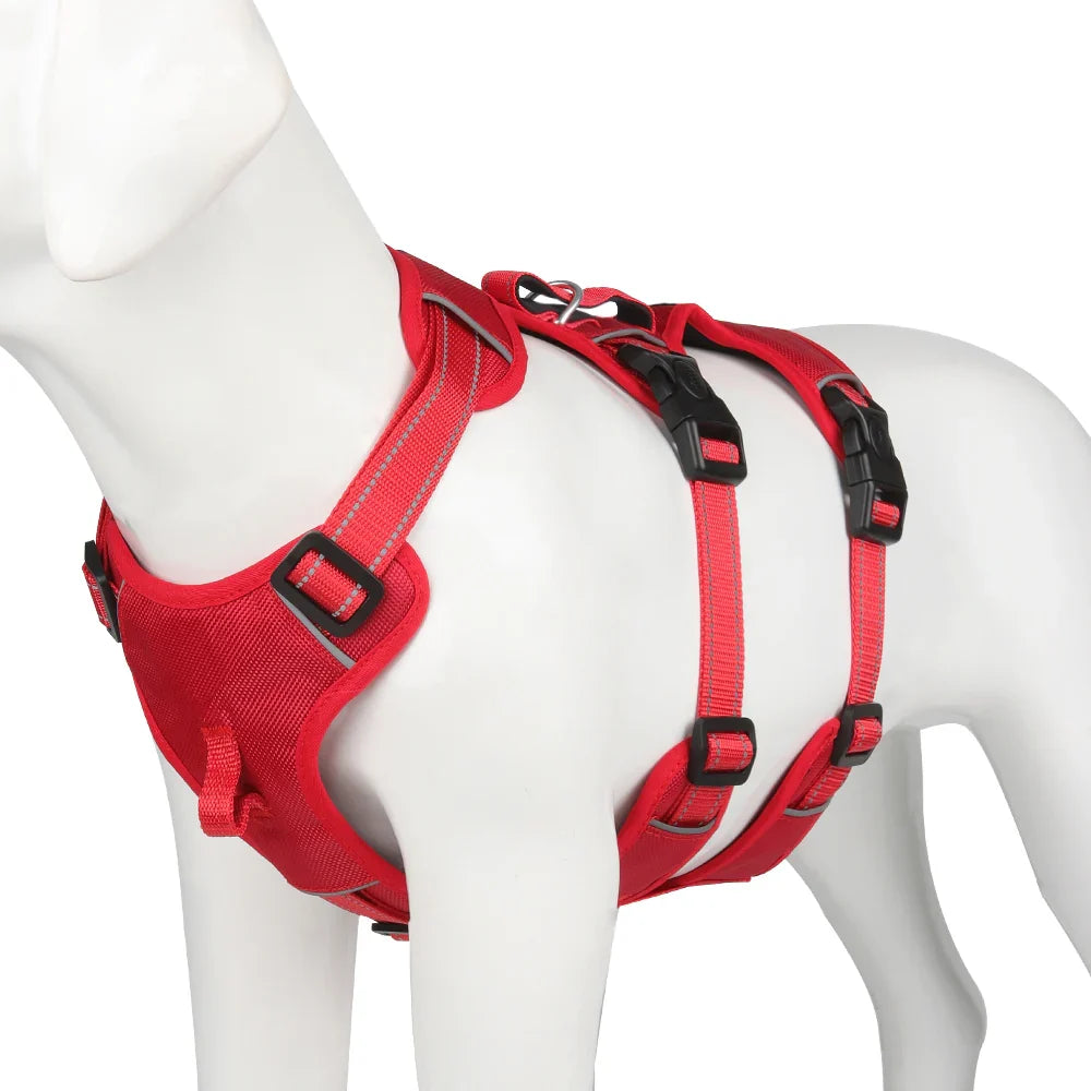 Reflective Anti-Pull Dog Harness – GripGuard Comfort
