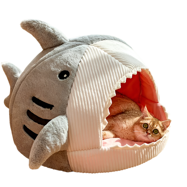 SharkSnuggle Warm Cartoon Pet Cave Bed