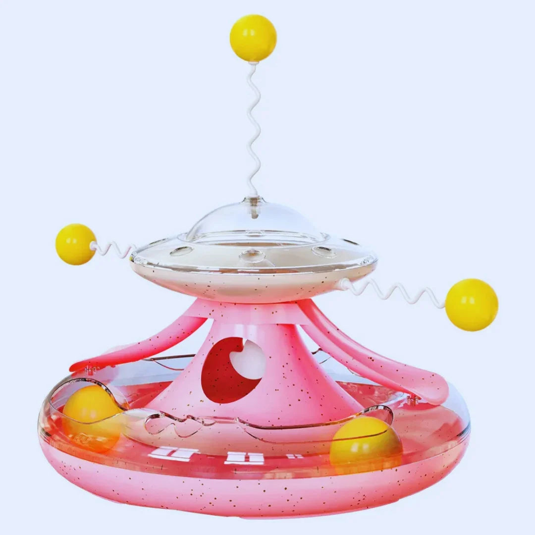 PlayUFO – Interactive Cat Toy with Feather & Ball