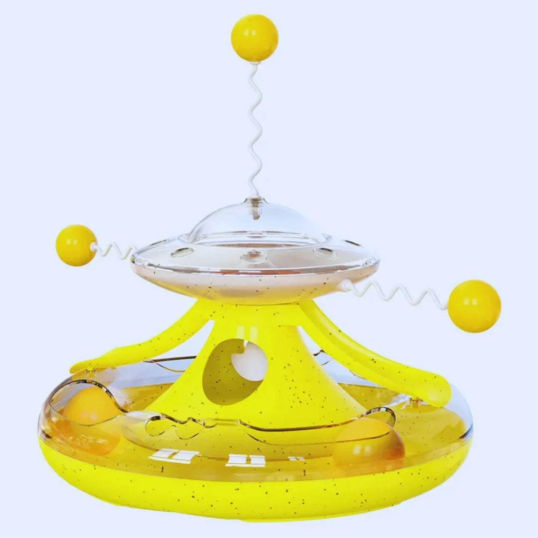 PlayUFO – Interactive Cat Toy with Feather & Ball