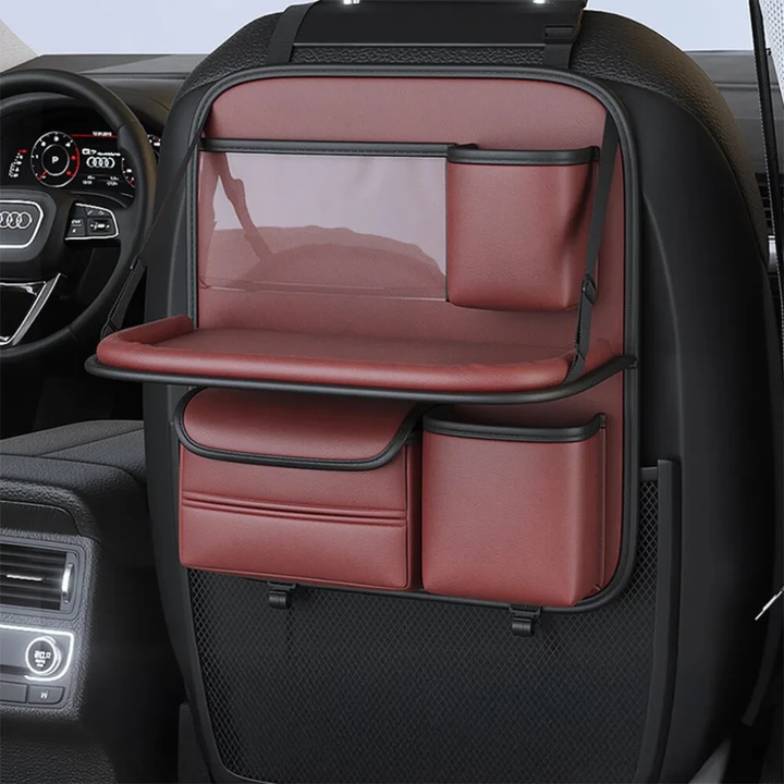 Car Back-Seat Foldable Organizer with Tray Table