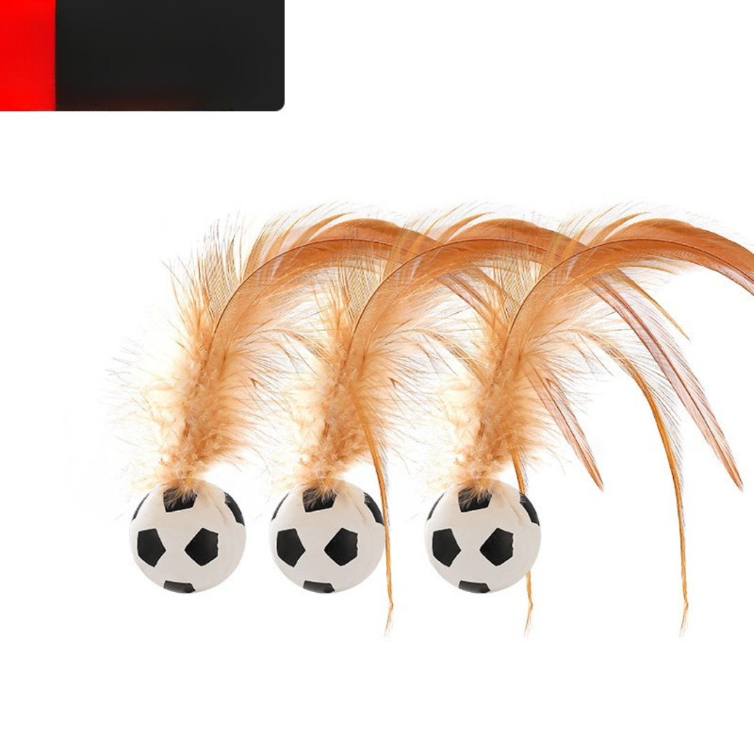 Cat Feather Rubber Ball Toy
