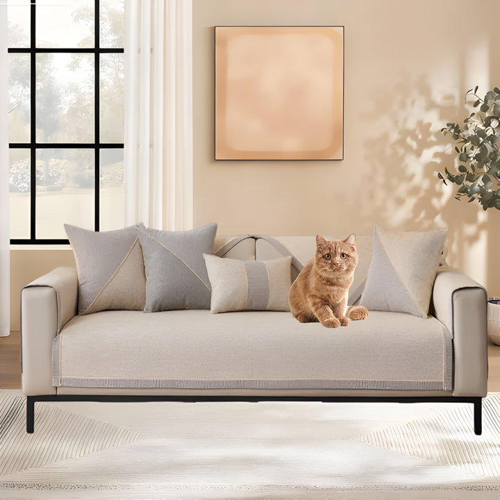 Linen Sofa Cover Set