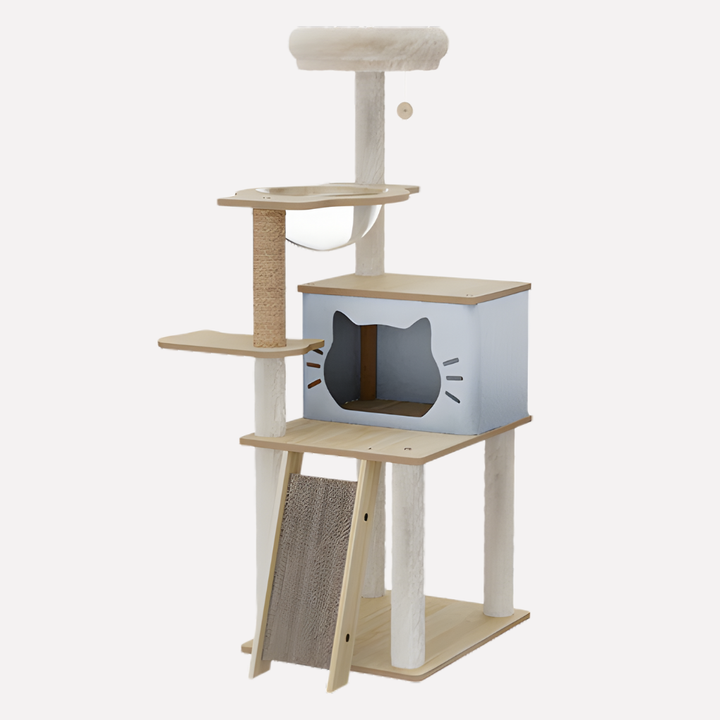 Wooden Multi-Level Cat Tree Tower