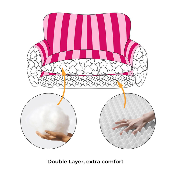 Cozy Striped Double-Layer Dog & Cat Sofa Bed