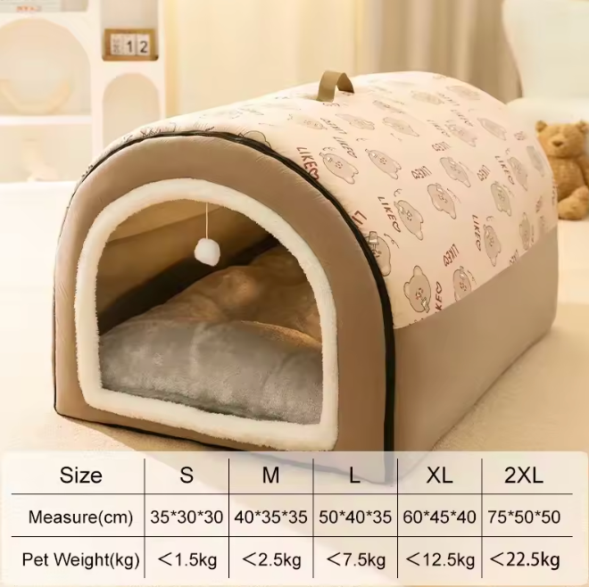 CozyCave Winter Dog Kennel & Warm Bed