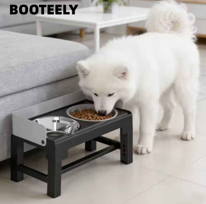 ElevEase Adjustable Raised Dog Bowl Set