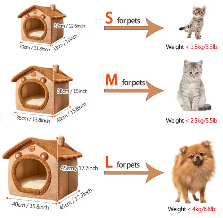 CozyNest Foldable Pet House