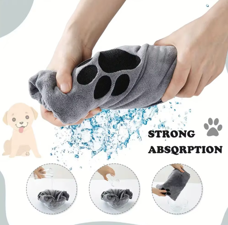 CloudDry Ultra-Soft Microfiber Pet Bath Blanket