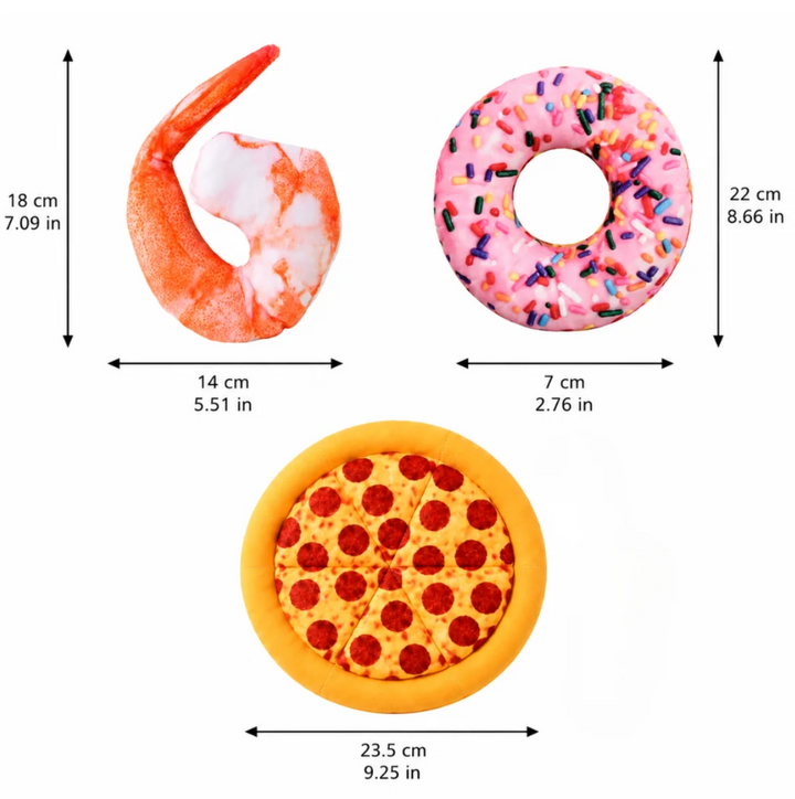 SnackTime Squeaky Toy Set