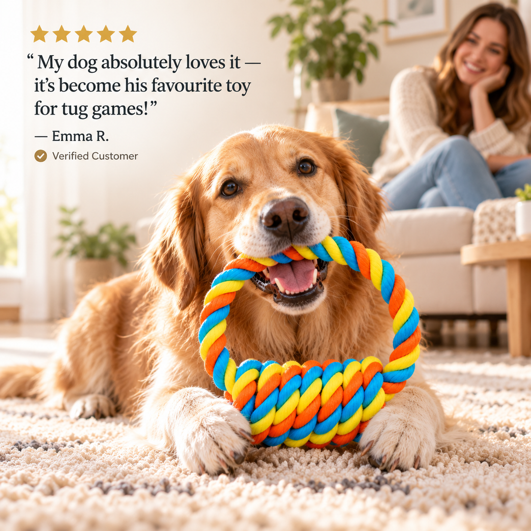 Knotted Rope Tug Toy for Dogs