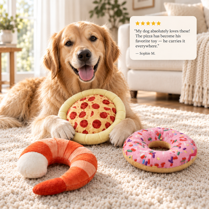 SnackTime Squeaky Toy Set