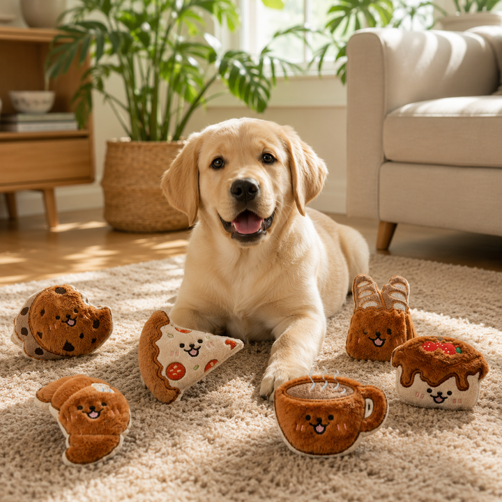 Plush Squeaky Dog Toy Set