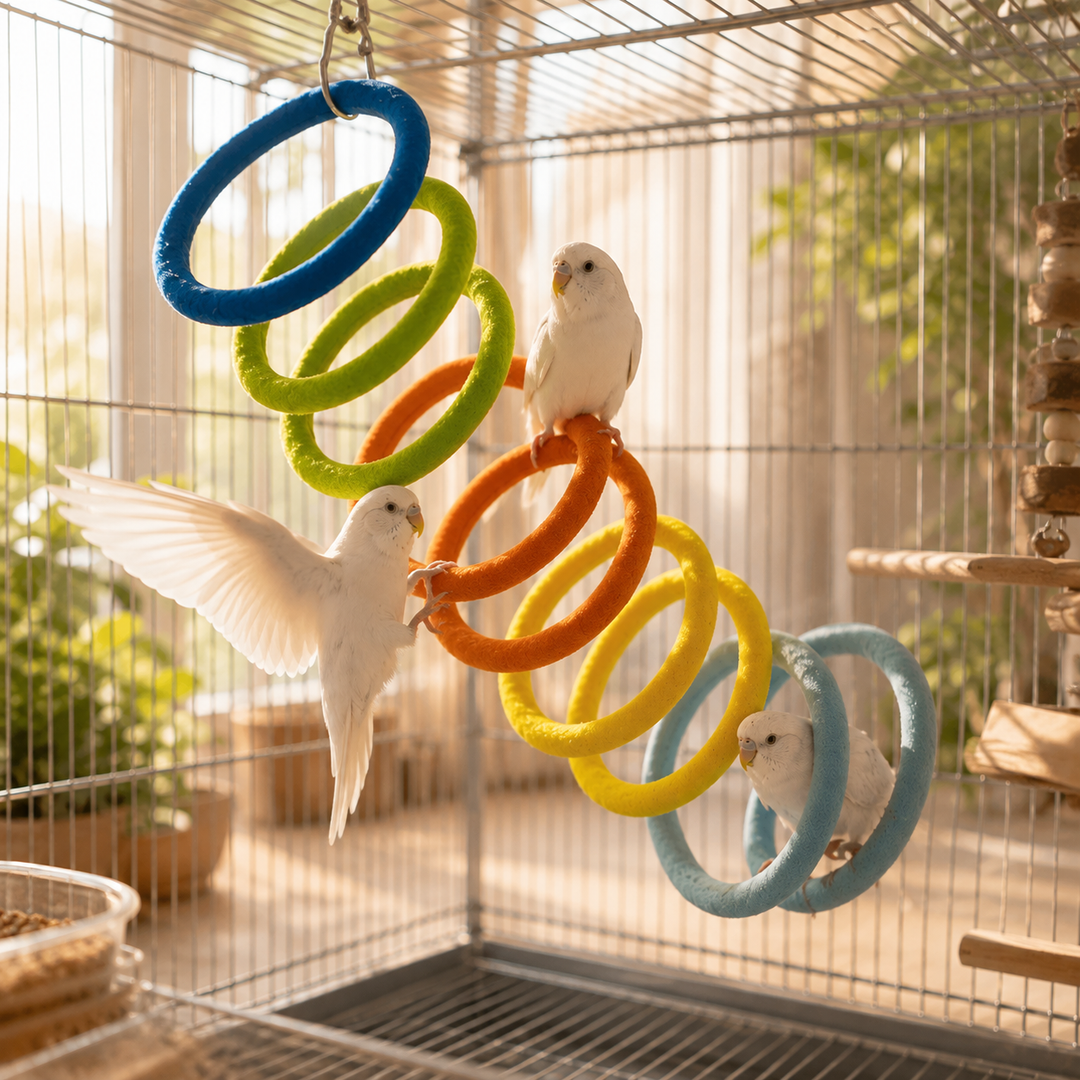 Colorful Spiral Bird Perch