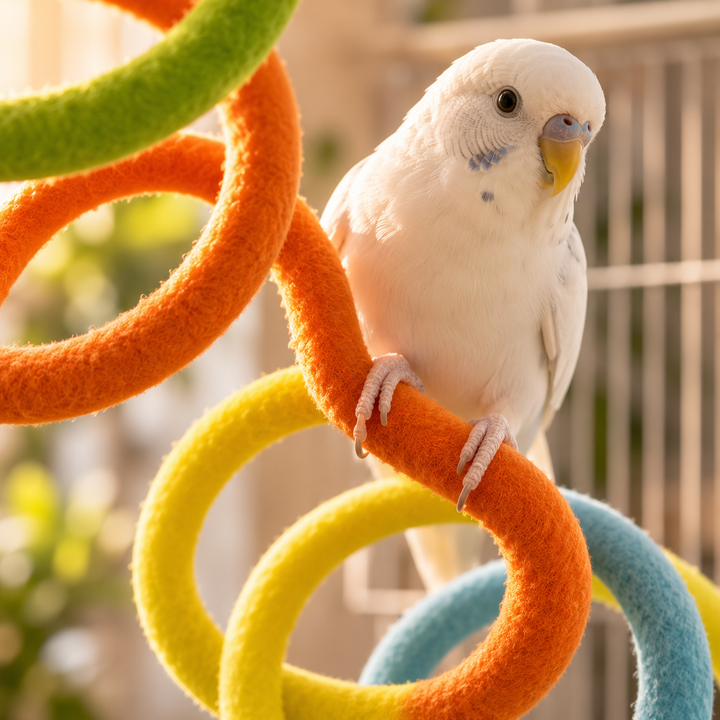 Colorful Spiral Bird Perch