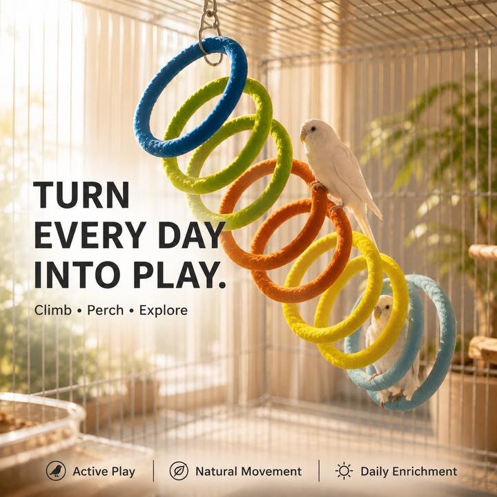 Colorful Spiral Bird Perch