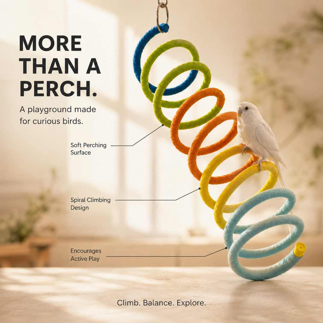Colorful Spiral Bird Perch