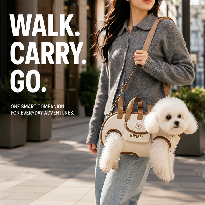 CarryMate Pet Travel Bag with Harness & Leash