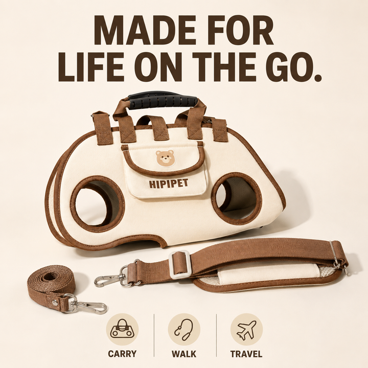 CarryMate Pet Travel Bag with Harness & Leash