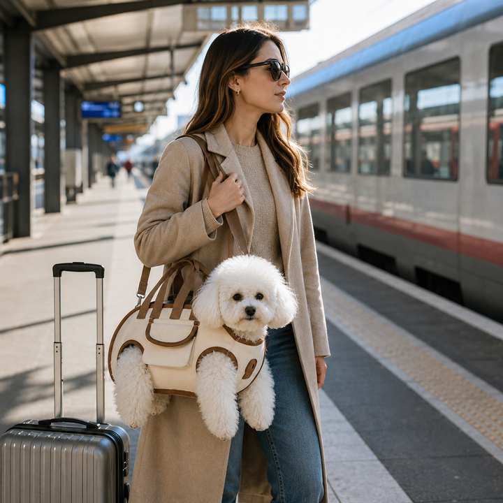 CarryMate Pet Travel Bag with Harness & Leash