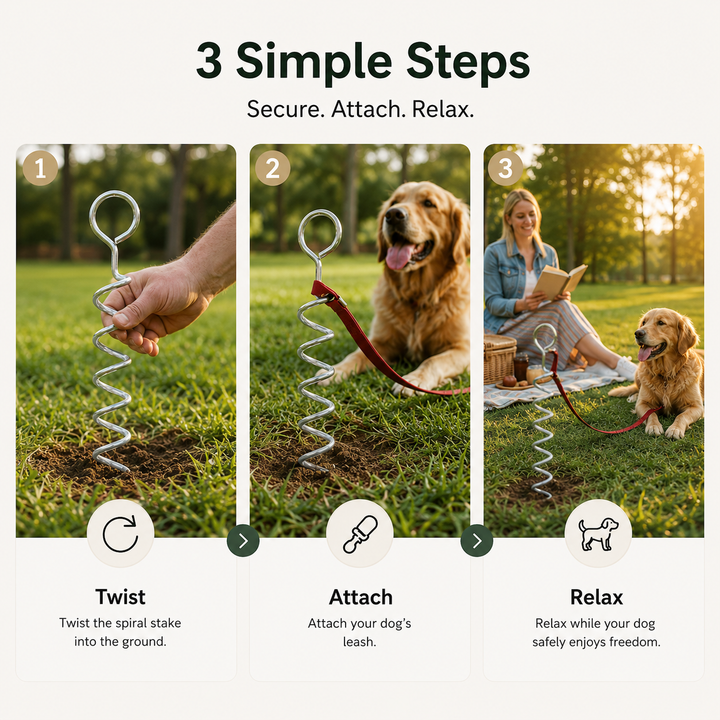 Spiral Dog Tie-Out Stake