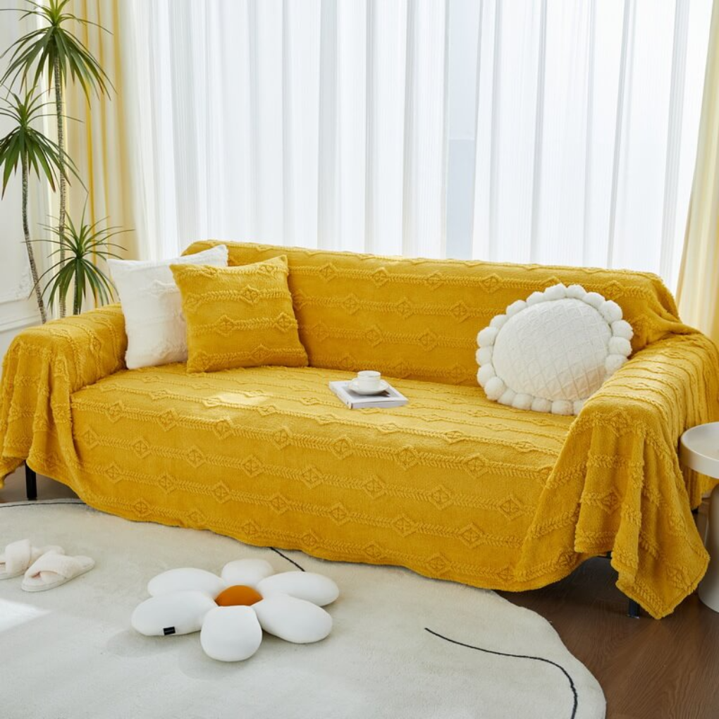 Soft Warm Faux Fur Sofa Cover