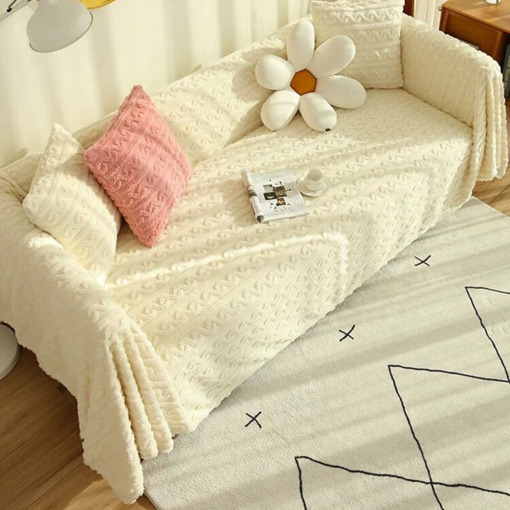 Soft Warm Faux Fur Sofa Cover