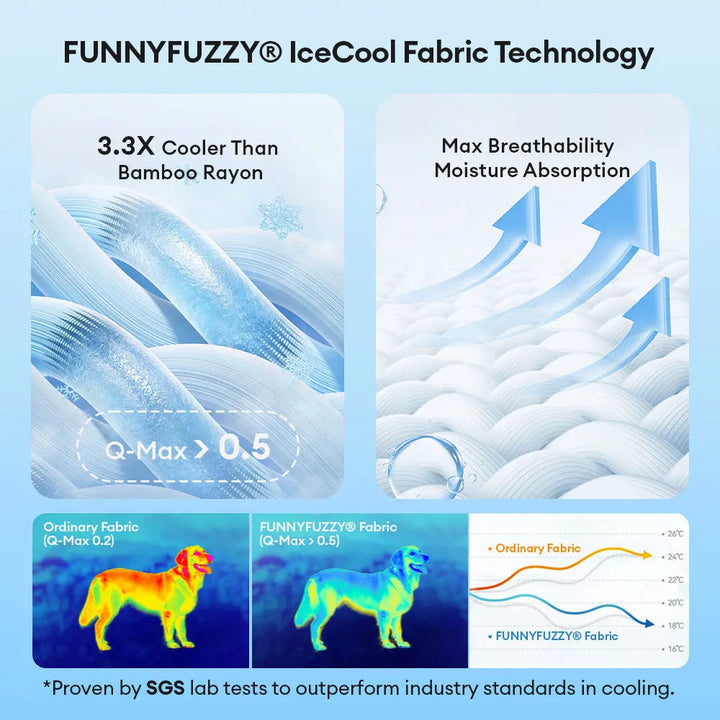 Cooling Dog Pillow | Ice Silk Question Mark Support Cushion