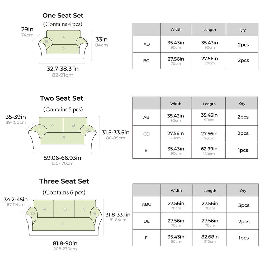 Cotton Plaid Sofa Cover | Anti-Scratch Non-Slip Couch Protector
