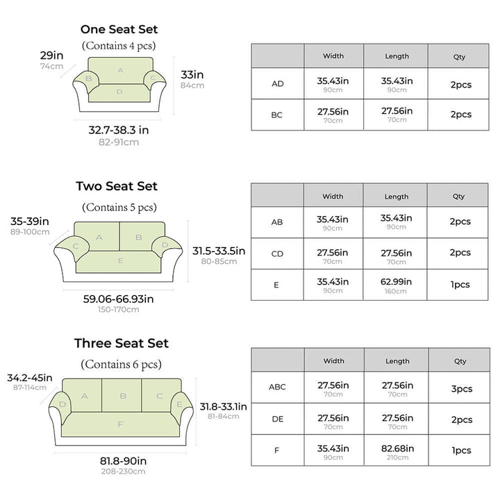 Cotton Plaid Sofa Cover | Anti-Scratch Non-Slip Couch Protector
