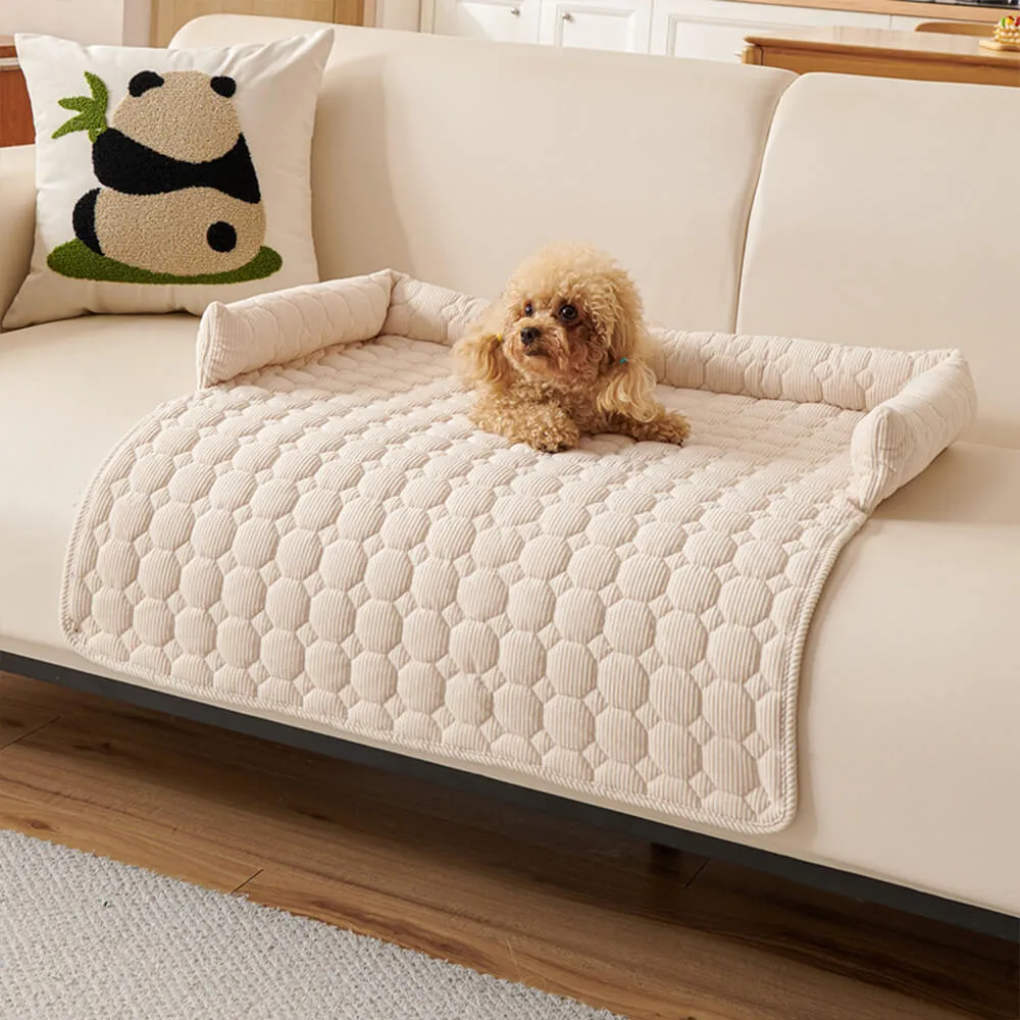 Pearl Fleece Dog Sofa Mat | Non-Slip Furniture Protector