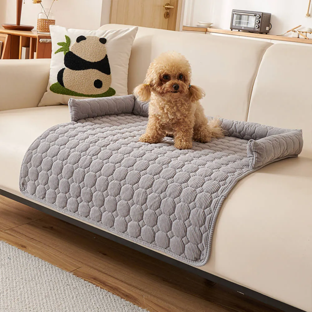 Pearl Fleece Dog Sofa Mat | Non-Slip Furniture Protector