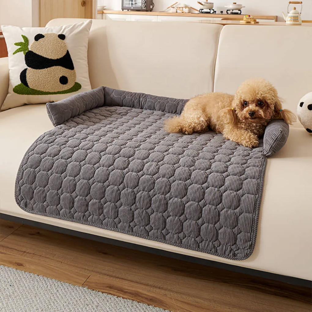 Pearl Fleece Dog Sofa Mat | Non-Slip Furniture Protector