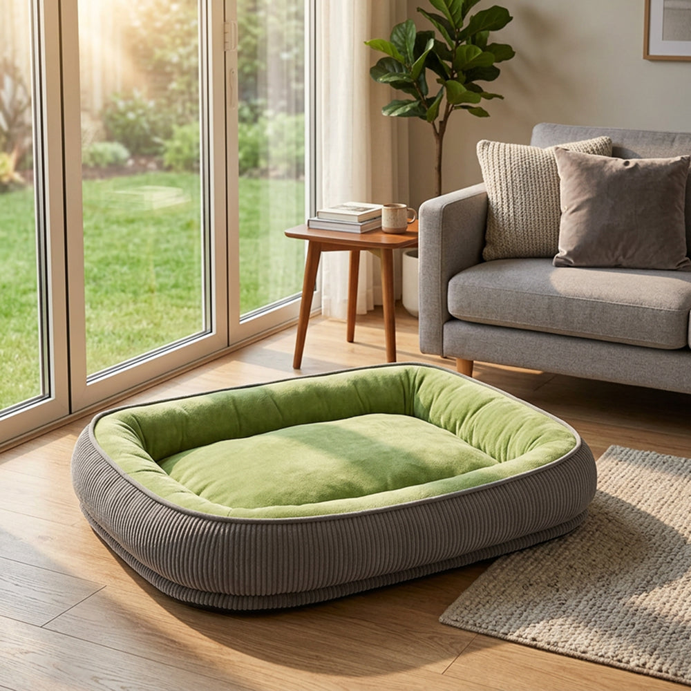 Dog Bed | Scratch Proof Suede Bed | Washable Removable Cover | Non-Slip Base | Indestructible