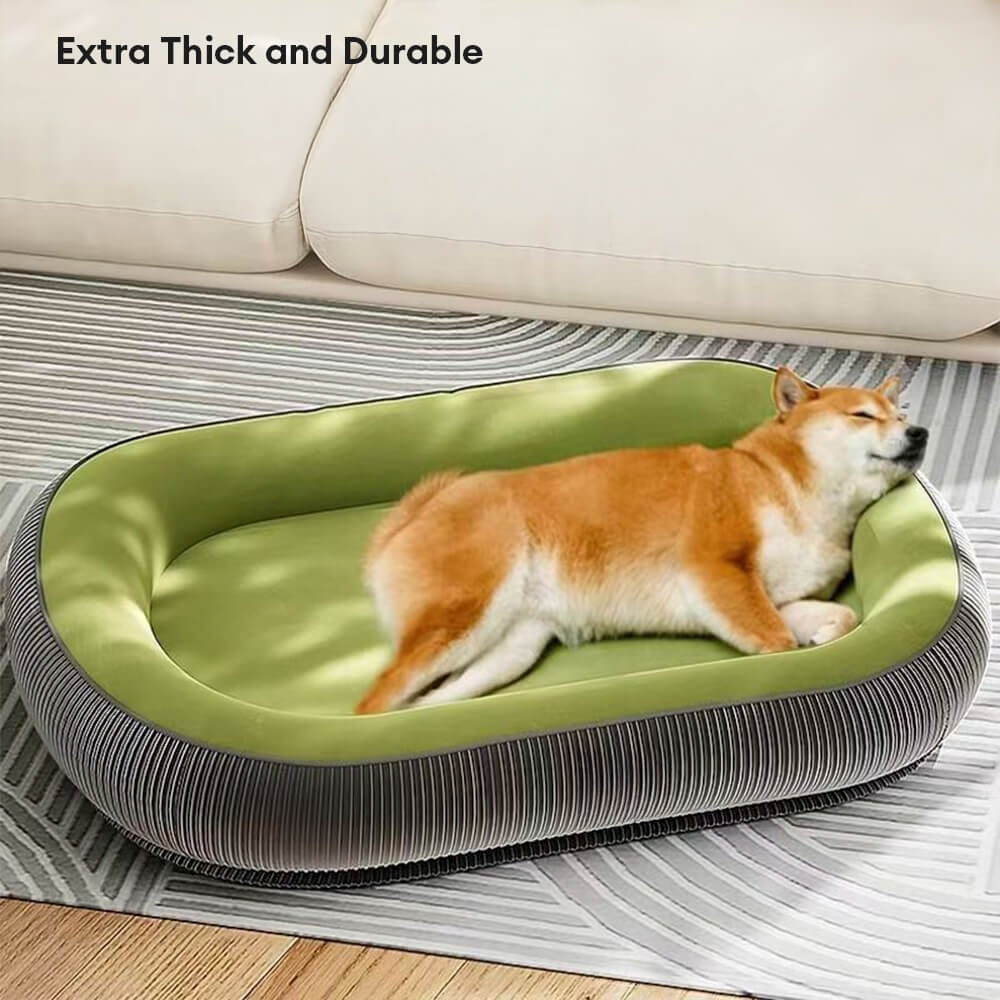 Dog Bed | Scratch Proof Suede Bed | Washable Removable Cover | Non-Slip Base | Indestructible