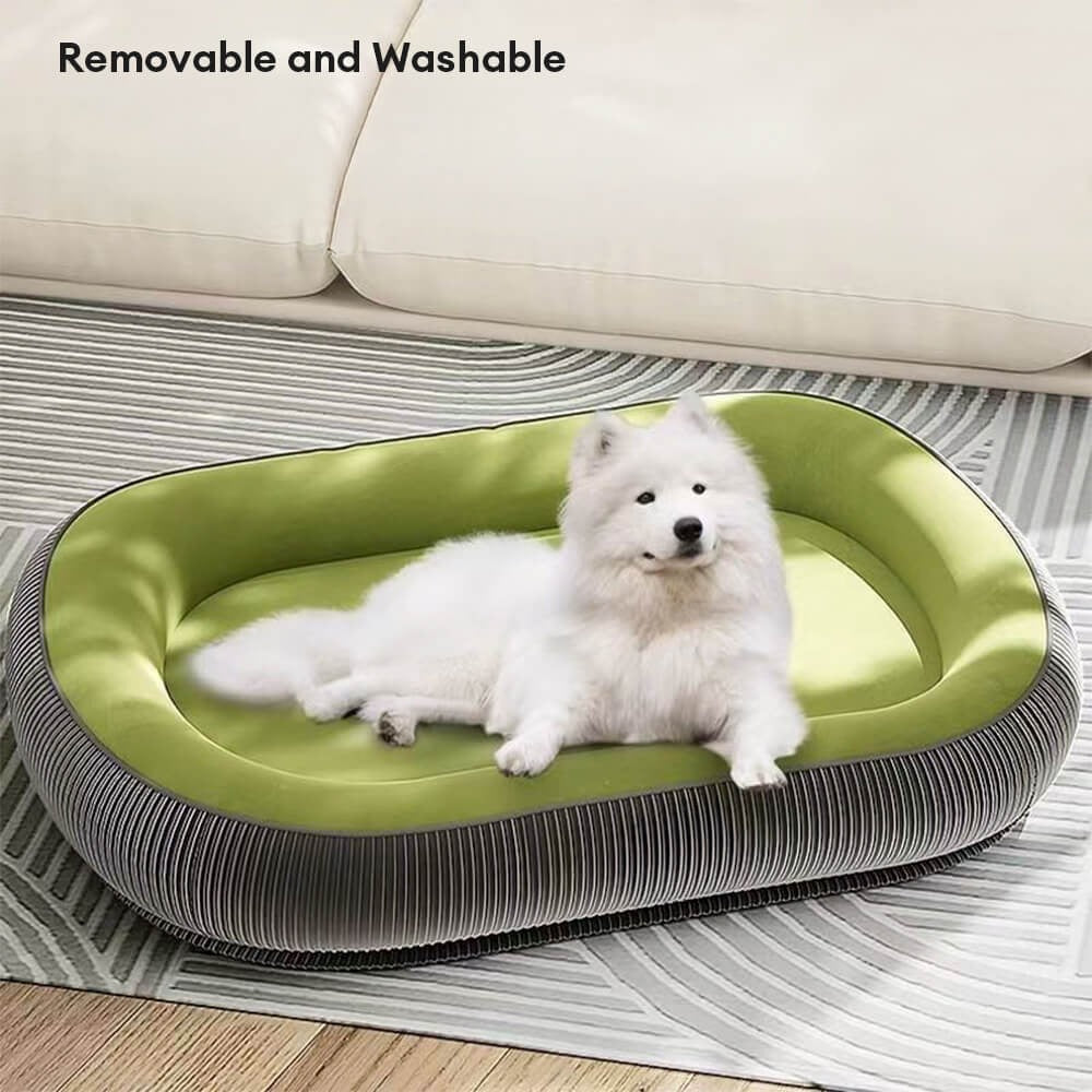 Dog Bed | Scratch Proof Suede Bed | Washable Removable Cover | Non-Slip Base | Indestructible