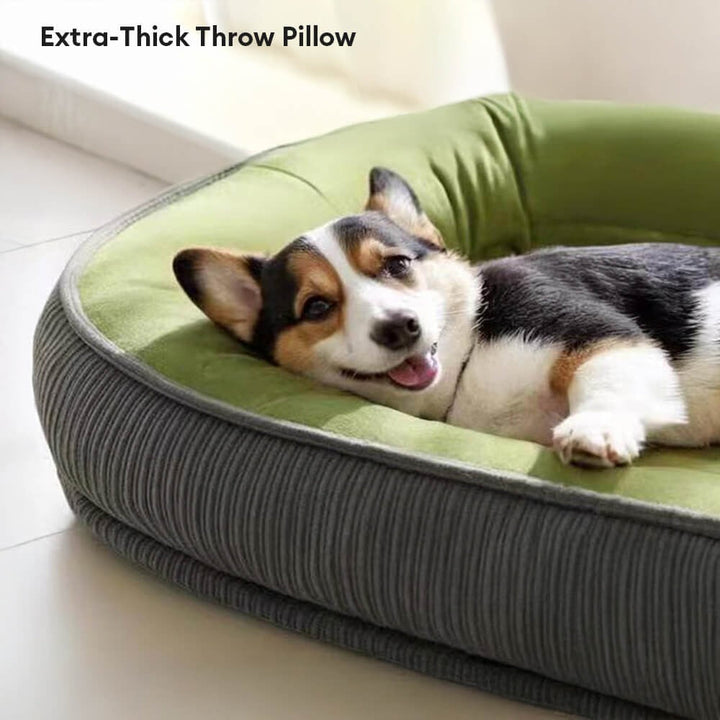 Dog Bed | Scratch Proof Suede Bed | Washable Removable Cover | Non-Slip Base | Indestructible