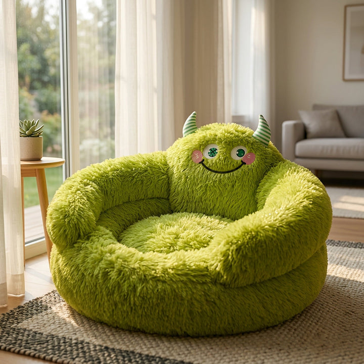 Monster Dog Bed | Plush Warm Nest | Soft Cushion | All-Season Sleeping Mat