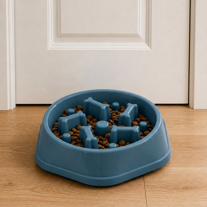 Slow Feeder Dog Bowl | Anti Choking Design | Non Slip Base | Easy Clean PP Food Dish