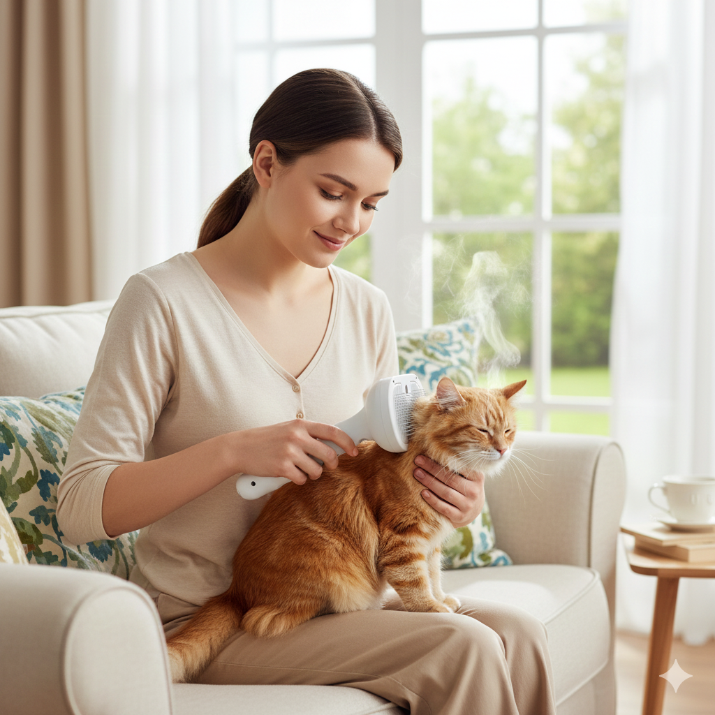 Premium Cat Steam Brush