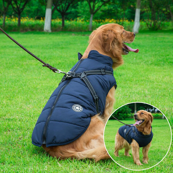 Waterproof Dog Jacket with Built-In Harness | Adjustable | Rain & Wind Protection | Sizes S–5XL