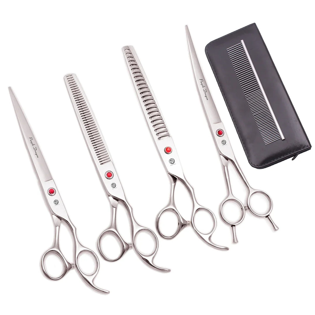 Pet Grooming Thinning Scissors | Stainless Steel Curved Chunker Shears | 20cm Pet Grooming Tool