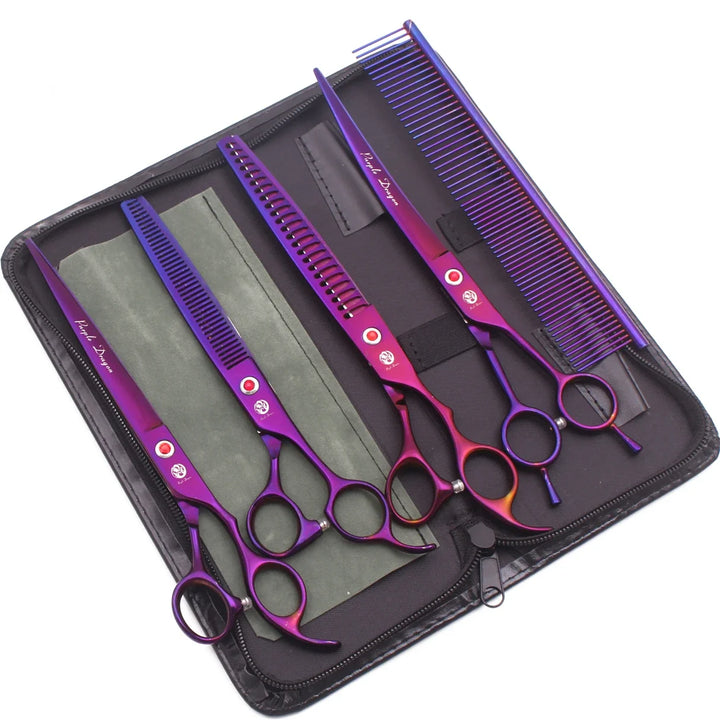 Pet Grooming Thinning Scissors | Stainless Steel Curved Chunker Shears | 20cm Pet Grooming Tool