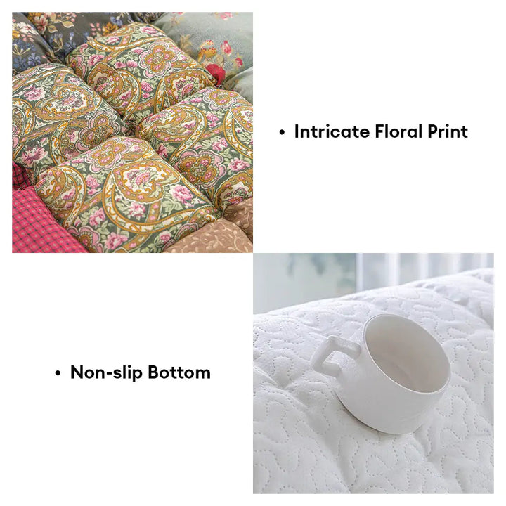 Floral Padded Pet Sofa Cover | Non-Slip Washable Couch Mat
