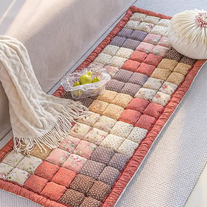 Floral Padded Pet Sofa Cover | Non-Slip Washable Couch Mat
