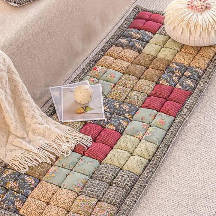 Floral Padded Pet Sofa Cover | Non-Slip Washable Couch Mat