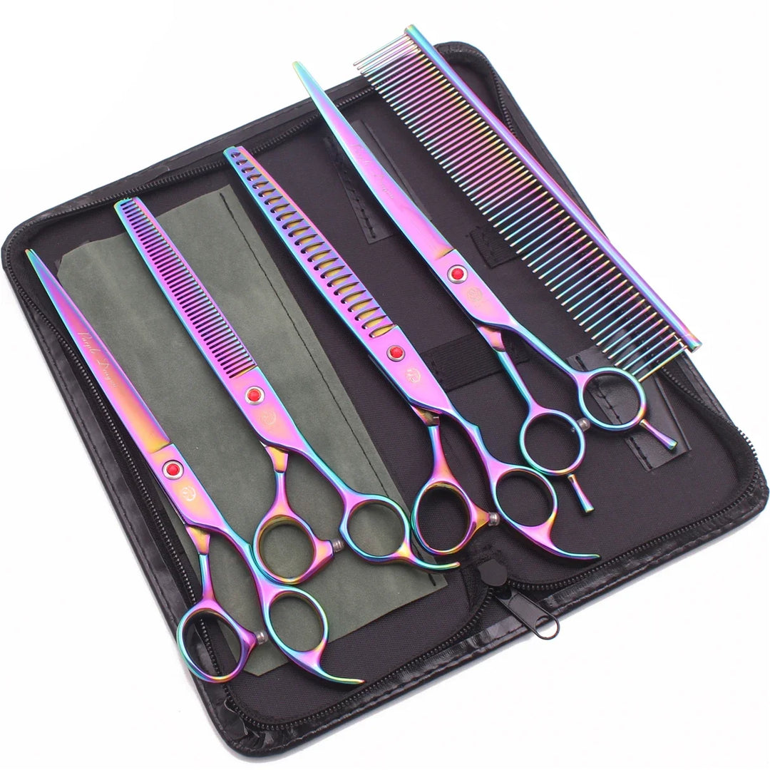 Pet Grooming Thinning Scissors | Stainless Steel Curved Chunker Shears | 20cm Pet Grooming Tool