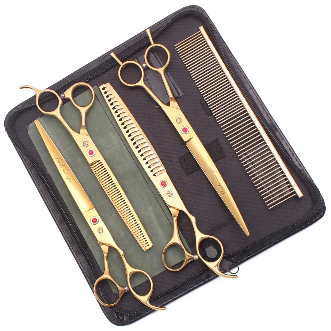 Pet Grooming Thinning Scissors | Stainless Steel Curved Chunker Shears | 20cm Pet Grooming Tool