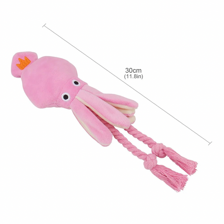 PlushPaws Rabbit & Hedgehog Squeaky Dog Toy